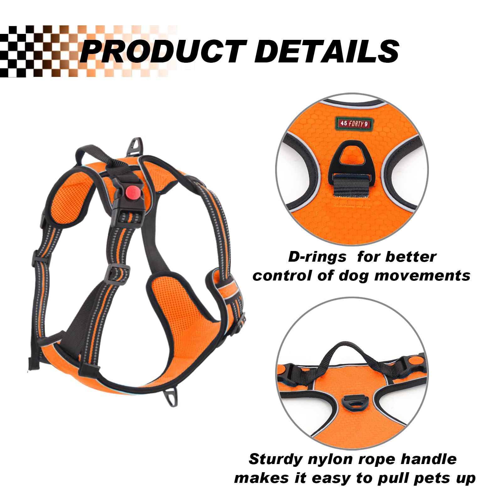Orange Reflective Harness