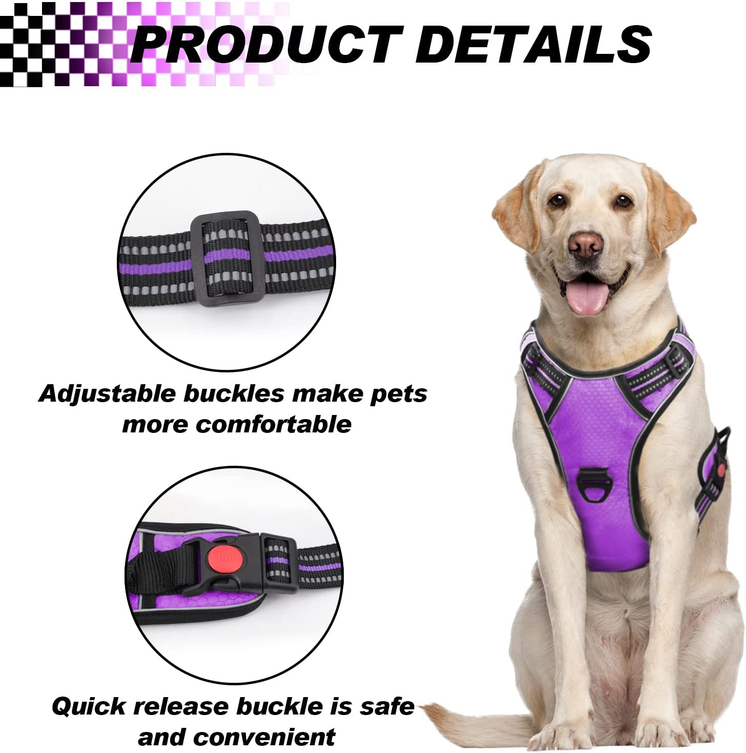 Purple Reflective Harness