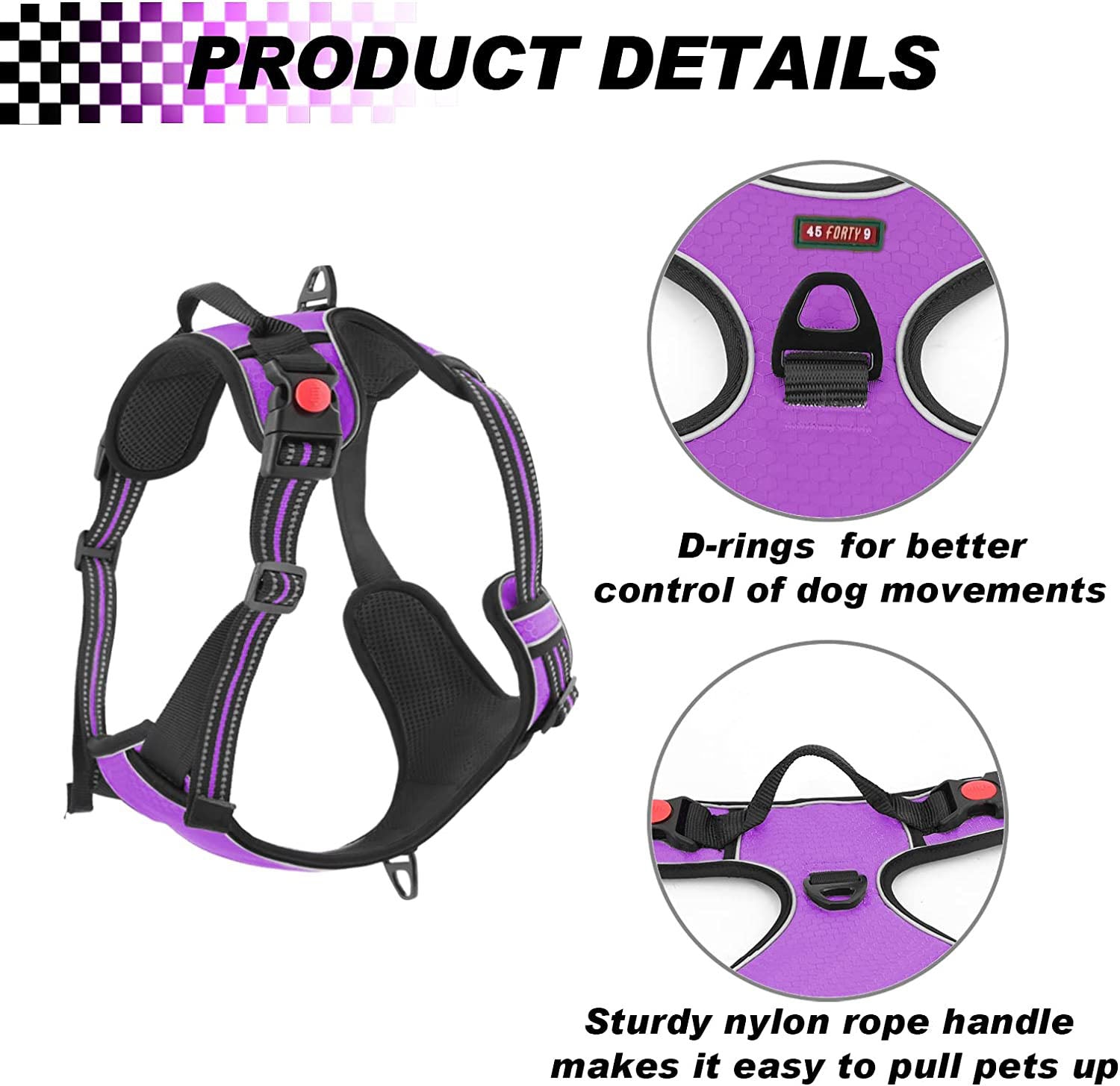 Purple Reflective Harness